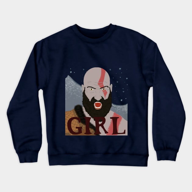 Girl - God Of War Crewneck Sweatshirt by KinaDesigns